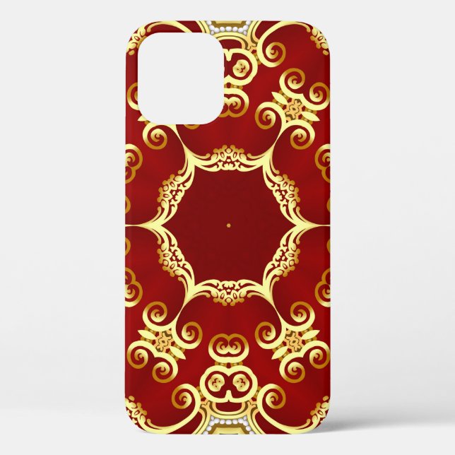 Goldene Perle: dekorative Rahmenzeichnung. Case-Mate iPhone Hülle (Rückseite)
