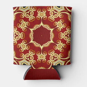 Goldene Perle: dekorative Rahmenzeichnung. Dosenkühler