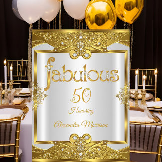 Goldene Perlen mit goldenem Rahmen zum Geburtstag Einladung