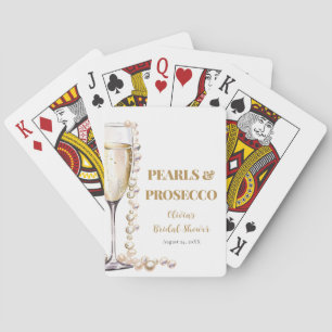Goldene Perlen und Prosecco Klassische Spielkarten