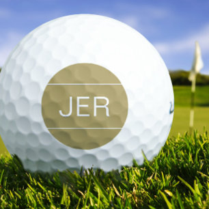 Goldene personalisierte Golfer Monogramm Anfangsbu Golfball