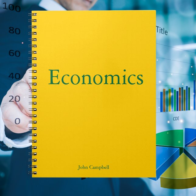 Goldene Personalisierte Ökonomie Notizblock (Empower Economics Learning: Compile Insights and Notes in our Gold Colored Personalized Notebook.)