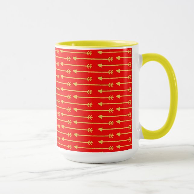 Goldene Pfeilmuster Tasse (Rechts)
