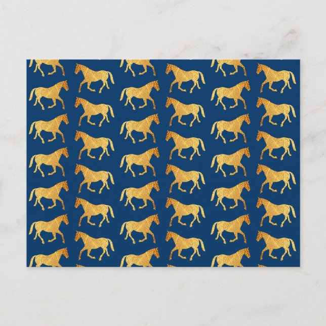 Goldene Pferde Postkarte (Vorderseite)