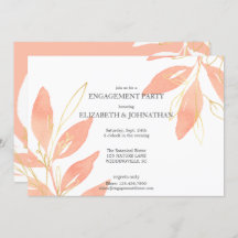 Goldene Pfirsichfarben-Engagement-Partei