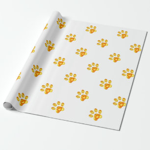 Goldene Pfote Geschenkpapier