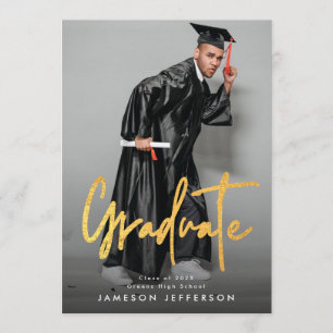Goldene Pinsel Abschluss Foto Graduate Ankündigung