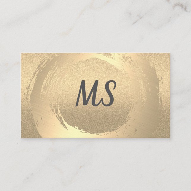 Goldene Pinsel / Glitzer Visitenkarte (Vorderseite)