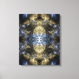 Goldene Plasma Heilige Geometrie Fraktal Kunst Leinwanddruck