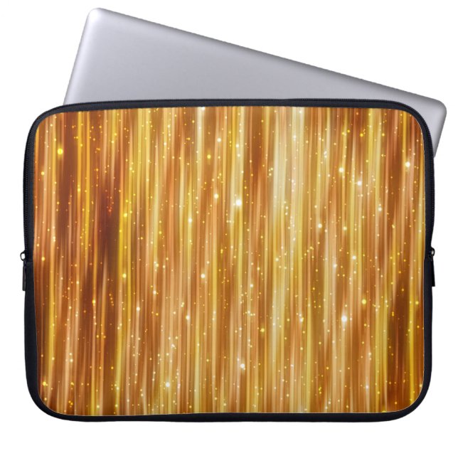 Goldene Polstermöbel, blaue Vorhänge mit Stützen u Laptopschutzhülle (Vorderseite)