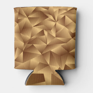 Goldene Polygone, 3D-Effekt, Vintag. Dosenkühler