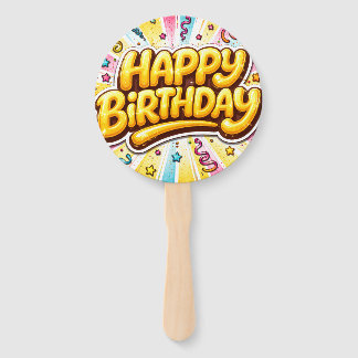 Goldene Pop-Geburtstagsfeier — Bubble-Letter-Feier Fächer