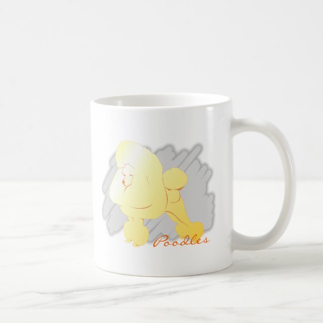 Goldene Pudel-Tasse Kaffeetasse (Rechts)
