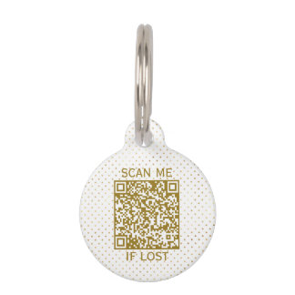 Goldene Punkte benutzerdefinierter QR-Code benutze Haustiermarke