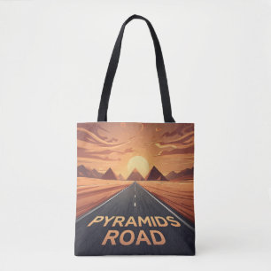 Goldene Pyramidenstraße Ägypten Sonnenuntergang Ku