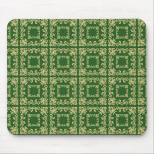 Goldene Quadrate Moos Mousepad