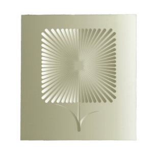 Goldene quadratische Blume Notizblock