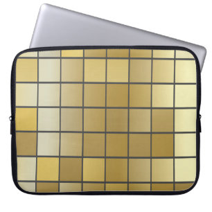 Goldene quadratische Textur - Vintage Illustration Laptopschutzhülle