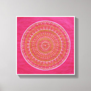 Goldene Rad Mandala Leinwanddruck