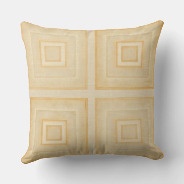 Goldene Rahmengeometrie Kissen (Rückseite)