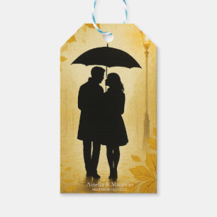 Goldene Rain Romantische Hochzeiten Geschenkanhänger