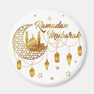 Goldene Ramadan Mubarak Moschee & Laternen Dekorat Magnet
