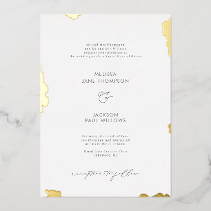 Goldene Ränder Hochzeitsdesign Folien-Einladung Folieneinladung