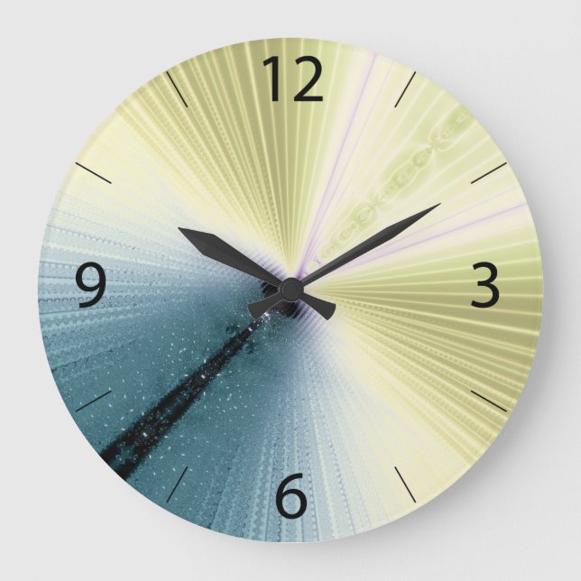 Goldene Rays Große Wanduhr (Vorderseite)