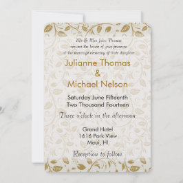 Goldene Reben Hochzeit Einladung