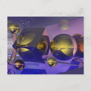 Goldene Reflektionskarte Postkarte