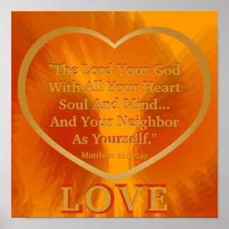 Goldene Regel auf fiery Angelic Flügel Poster -Cus