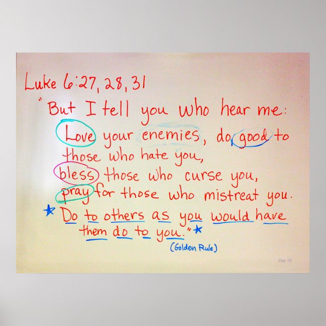 Goldene Regel Poster (Vorne)