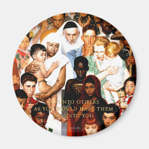 Goldene Regel (Tu anderen) von Norman Rockwell Magnet
