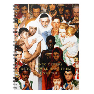 Goldene Regel (Tu anderen) von Norman Rockwell Notizblock