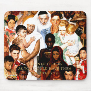 Goldene Regel von Norman Rockwell Mousepad