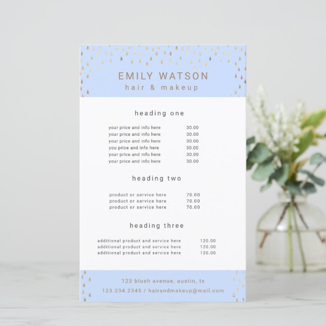 Goldene Regenfälle bei Imitaten Foil Service und P (Stehend Vorderseite)