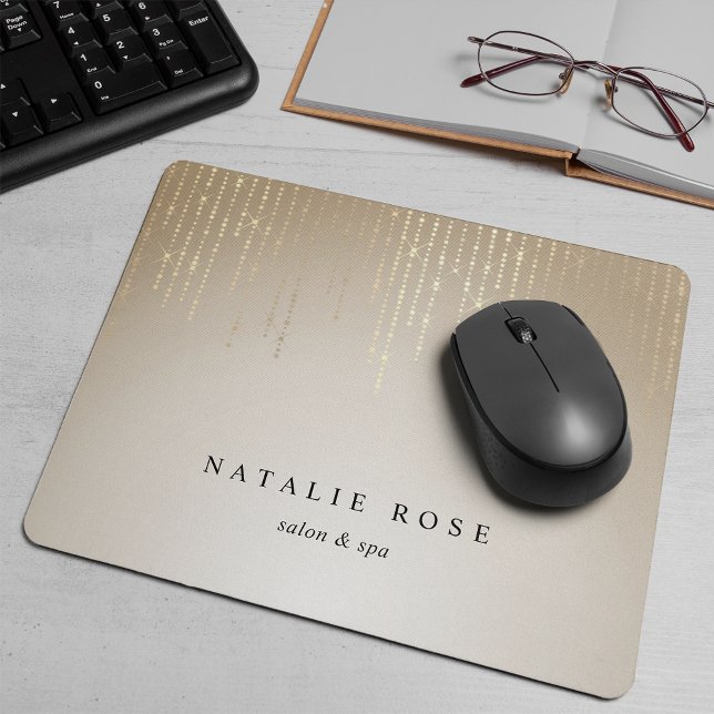 Goldene Regenzeichenbeleuchtung Personalisiert Mousepad (Von Creator hochgeladen)