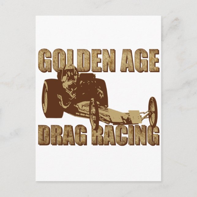 Goldene Rennfahrer Postkarte (Vorderseite)
