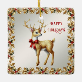 Goldene Rentier Holiday Ornament