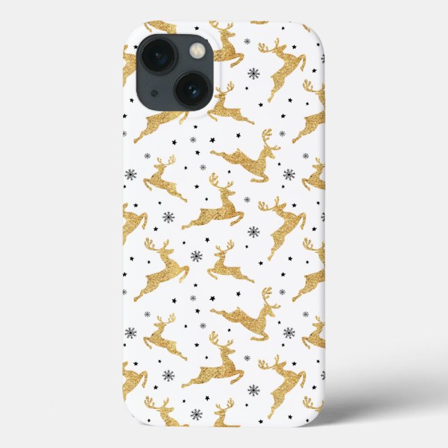 Goldene Rentiere Case-Mate iPhone Hülle (Rückseite)