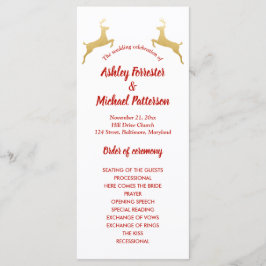 Goldene Rentiere | Christmas | Hochzeitsprogramm Programm