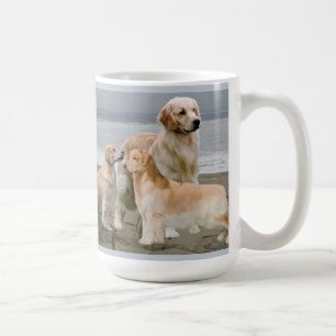 Goldene Retriever an der Strand-Tasse Kaffeetasse