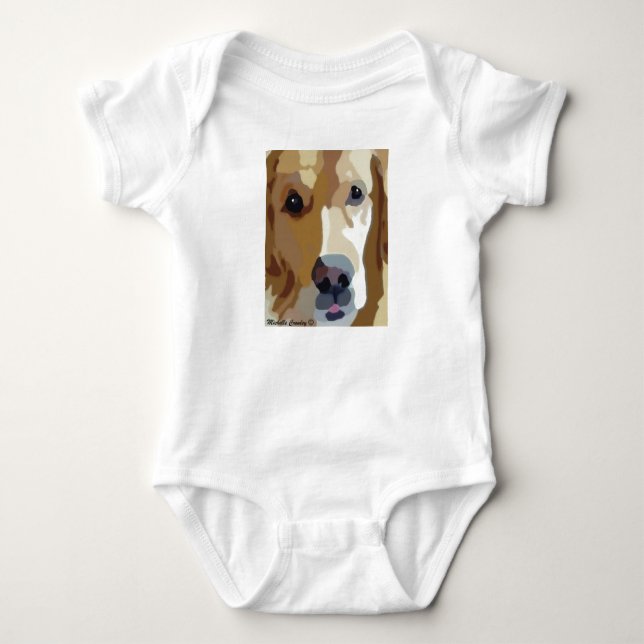 Goldene Retriever Baby Strampler (Vorderseite)