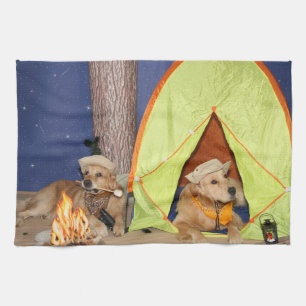 Goldene Retriever-Camping Geschirrtuch
