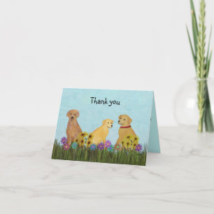 Goldene Retriever danken Ihnen Karten