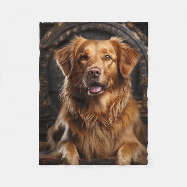 Goldene Retriever Fleecedecke (Vorderseite)