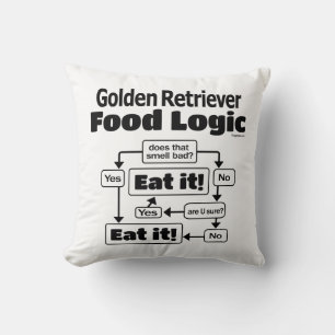 Goldene Retriever Food Logic Kissen
