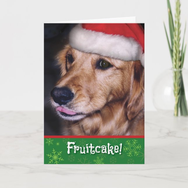Goldene Retriever - Funny Christmas Feiertagskarte (Vorderseite)