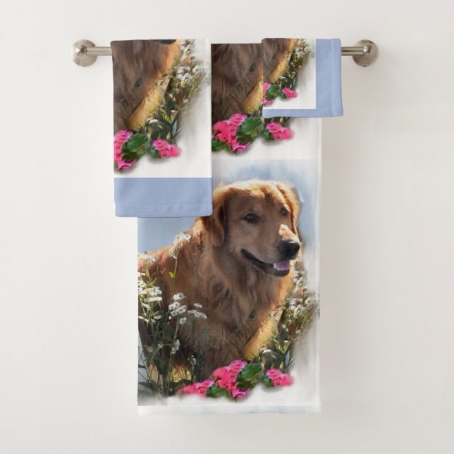 Goldene Retriever Kunst Badhandtuch Set (Insitu)