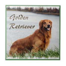 Goldene Retriever Kunst Fliese